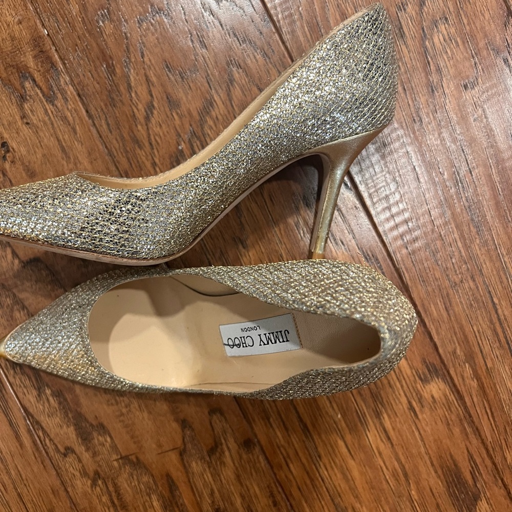 Brand new Jimmy choo heels in light gold size 36